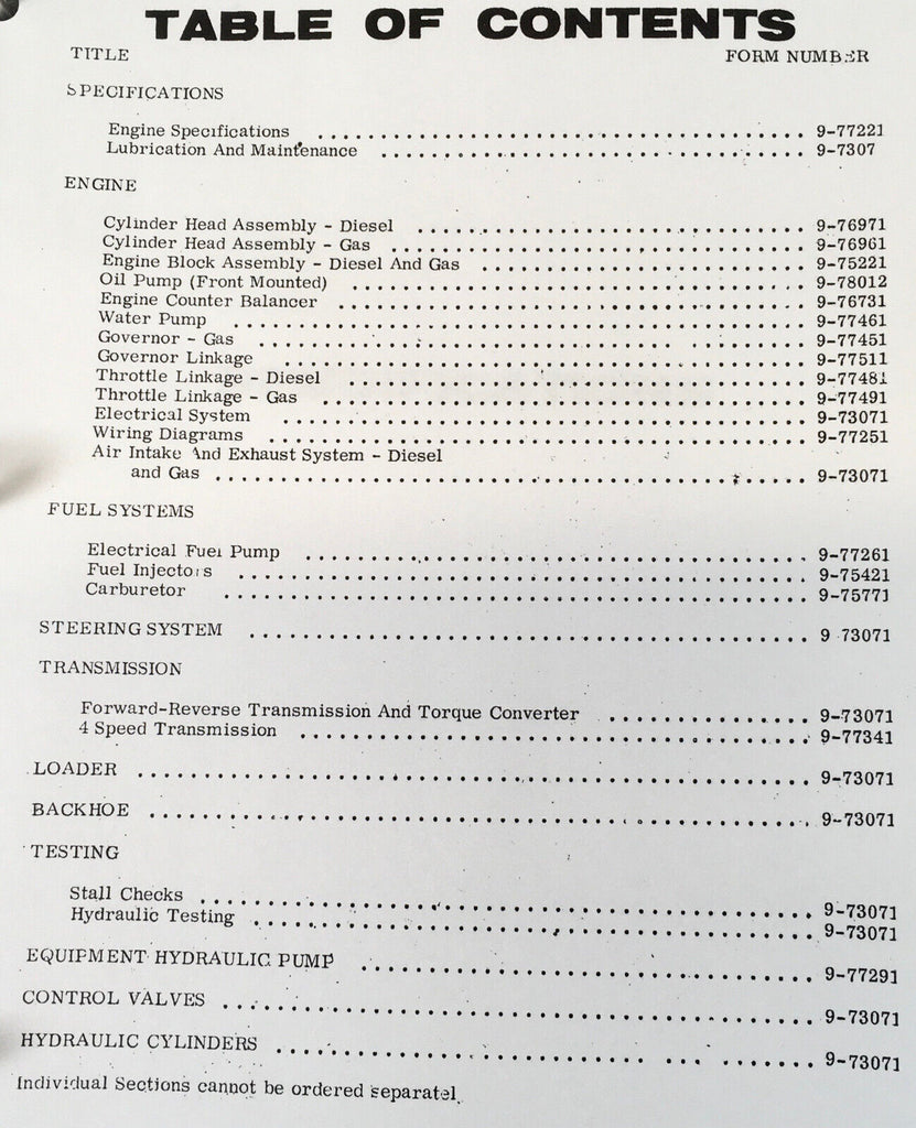 Case 530Ck Tractor Loader Backhoe Service Manual Parts Catalog Construction  King