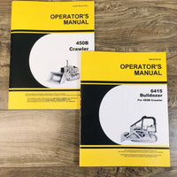 Operators Manual Set For John Deere 450B Crawler w/ 6415 Bulldozer Owners JD