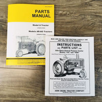 Service Parts Operators Manual Set For John Deere AN & ANH Unstyled Tractor