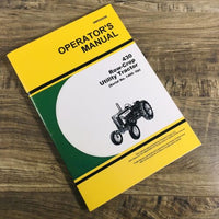 Operators Manual For John Deere 430 Row-Crop Utility Tractor Owners Book 1400-Up