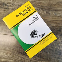 Operators Manual For John Deere No. 9 Integral Power Mower Maintenance Printed