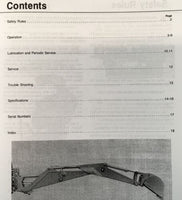 Operators Manual For John Deere 9250A 9450 9550 Backhoe Owners Book Maintenance