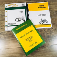 Service Parts Manual Set For John Deere 620 630 LP-Gas Tractor Repair Shop