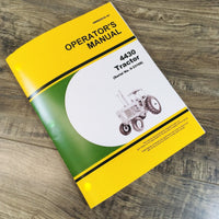 Operators Manual For John Deere 4430 Tractor Owners Book Maintenance SN 0-33108