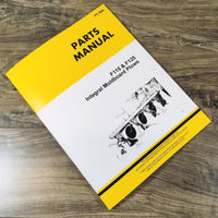 Parts Manual For John Deere F115 F125 Integral Moldboard Plows Catalog Assembly