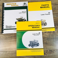 Service Parts Operators Manual Set For John Deere 60 Lawn Tractor S/N 8001-UP