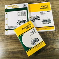 Service Manual Set For John Deere 430 Standard Tractor Parts Operators 140001-Up