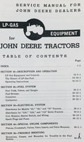 Service Parts Operators Manual Set For John Deere 60 LP-Gas Tractor 6000001-Up