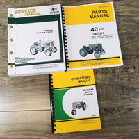 Service Parts Operators Manual Set For John Deere 40 Tricycle Tractor Repair JD