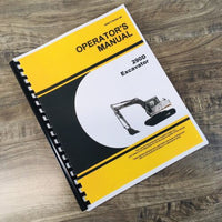 Operators Manual For John Deere 290D Excavator Owners Maintenance Printed Book