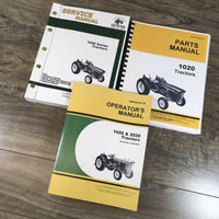 Service Parts Operators Manuals For John Deere 1020 Tractor Owners SN 0-062784