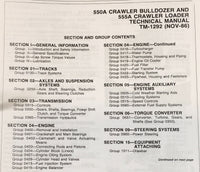 Service Parts Manual Set For John Deere 550A Crawler Bulldozer Loader Catalog JD