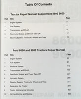 Ford 9000 9200 9600 9700 Tractor Service Parts Manual Repair Shop Set Workshop