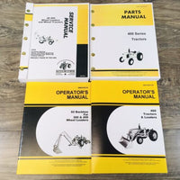 Service Manual Parts Operators Set John Deere 400 Wheel Tractor Loader Backhoe