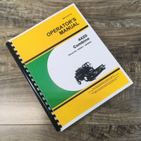 Operators Manual For John Deere 4420 Combine Owners Book 550001-600000