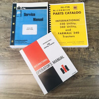 International 340 Tractor Service Parts Operators Manual Set Repair Shop Book IH