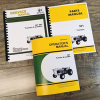 Service Parts Operators Manual Set For John Deere 301 Tractor Owners Repair Shop