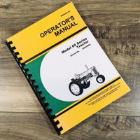 Operators Manual For John Deere 60 Series Tractor Owners Book SN 0-6043000