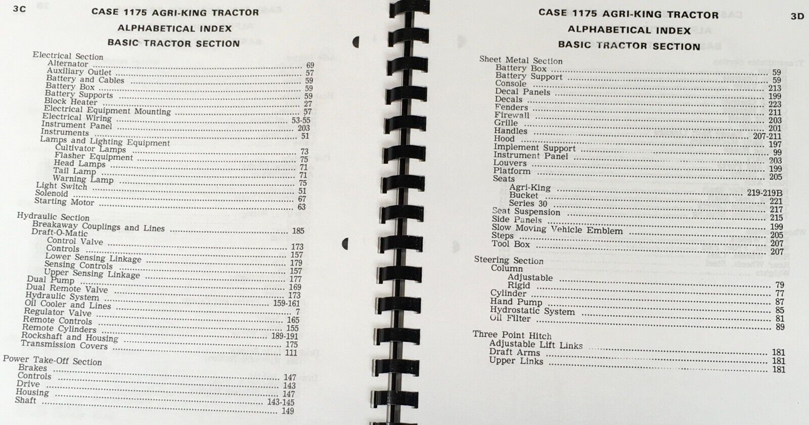 Case 1175 Tractor Parts Manual Catalog Book Assembly Schematic Explode ...