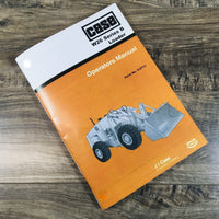 Case W26B Wheel Loader Operators Manual Owners Book Maintenance Adjustments More