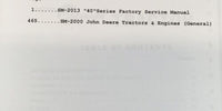 Service Manual John Deere 40 40C Crawler Tractor Technical Manual Repair Shop JD