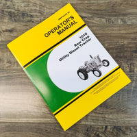 Operators Manual For John Deere 1010 RU Diesel Row Crop Utility Tractor Owners