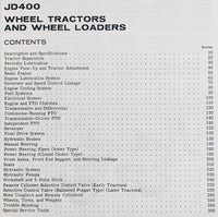 Service Manual Parts Catalog John Deere 400 Jd400 Wheel Tractor Loader Repair JD