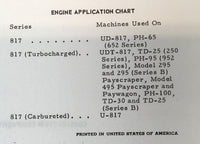 International 817 Diesel Engine Set For TD-30 TD-25 Series B Service Manual Shop