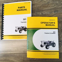 Parts Operators Manual Set For John Deere 301 Tractor Owners Catalog Book JD