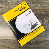 Operators Manual For John Deere 25 Excavator Owners Book Maintenance Printed