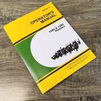 Operators Manual For John Deere 1260 & 1280 Planters Owners Book Maintenance JD