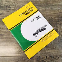 Operators Manual For John Deere 1630 & 1640 Disk Harrow Owners Book Maintenance