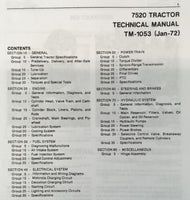 Service Manual For John Deere 7520 Tractor Repair Shop Technical Book Workshop