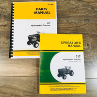 Parts Operators Manual Set For John Deere 317 Hydrostatic Tractor SN 156001-UP