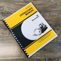 Operators Manual For John Deere 50 Excavator Owners Maintenance Printed Book JD