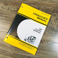 Service Parts Operators Manual Set For John Deere 550 Crawler Tractor & Dozer JD