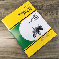 Operators Manual For John Deere 2010 Row-Crop Utility LP-Gas Tractor Owners