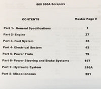 Service Manual For John Deere 860 860A Scraper Technical Book Workshop Overhaul