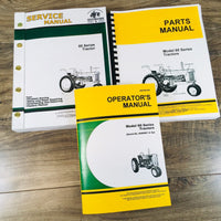 Service Parts Operators Manual Set For John Deere 60 Hi-Crop Tractor 6000001-UP