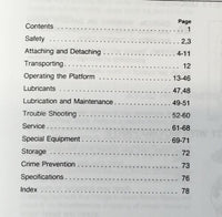 Operators Manual For John Deere 200 Series 213 215 216 218 220 Cutting Platform