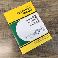 Operators Manual For John Deere Hook Up Drive Equipment for Hay Conditioner 8 9