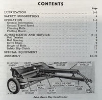 Operators Manual For John Deere Hay Conditioner for 5 8 9 20A Mowers SN 14001-Up