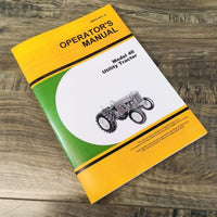 Operators Manual For John Deere 40 Utility Tractor Owners Book Maintenance JD