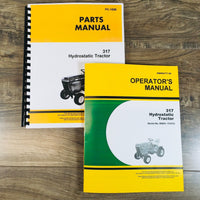 Parts Operators Manual Set For John Deere 317 Hydrostatic Tractor SN95001-156000