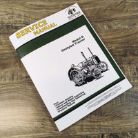 Service Manual For John Deere Unstyled Model D Tractor Repair Technical Workshop