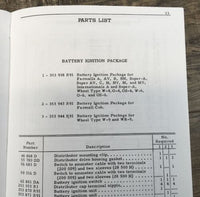 Farmall IH Battery Ignition Install Operators Manual for 0-4 OS-4 W-6 O-6 OS6