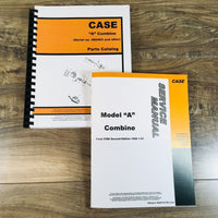 Case Model A Combine Service Manual Parts Catalog Repair Shop Set Workshop Book