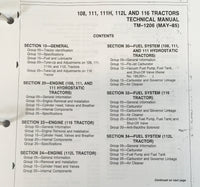 Service Operators Parts Manual Set For John Deere 108 111 Lawn Tractor 285001-UP