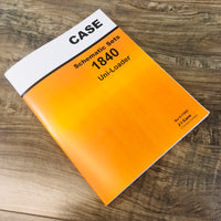 CASE 1840 UNI-LOADER SKID STEER SERVICE PARTS OPERATOR MANUAL SHOP BOOK OVHL