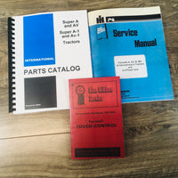 INTERNATIONAL FARMALL SUPER A AV TRACTOR SERVICE MANUAL PARTS CATALOG SET